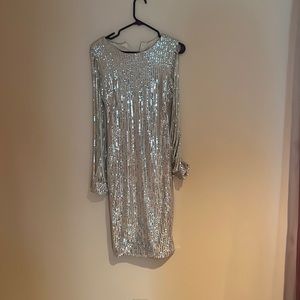 Beautiful silver sequins dress